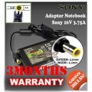 Adaptor Sony 16V 3.75A Series (Konektor 6.0 x 4.4mm)